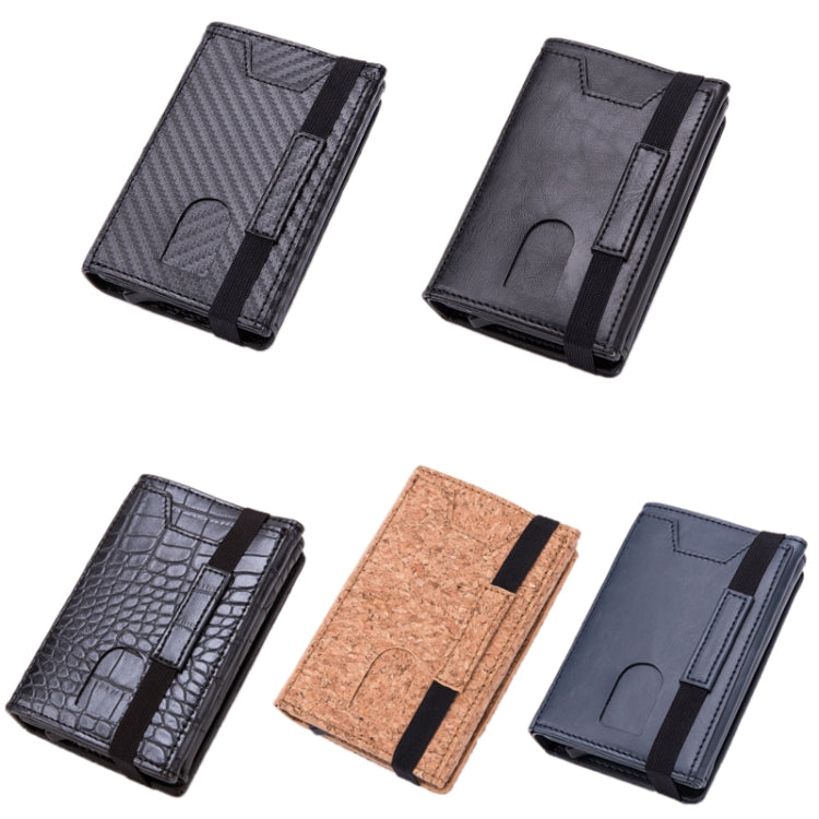 RFID Anti-Theft Aluminum Alloy Card Case(Carbon Fiber Black)