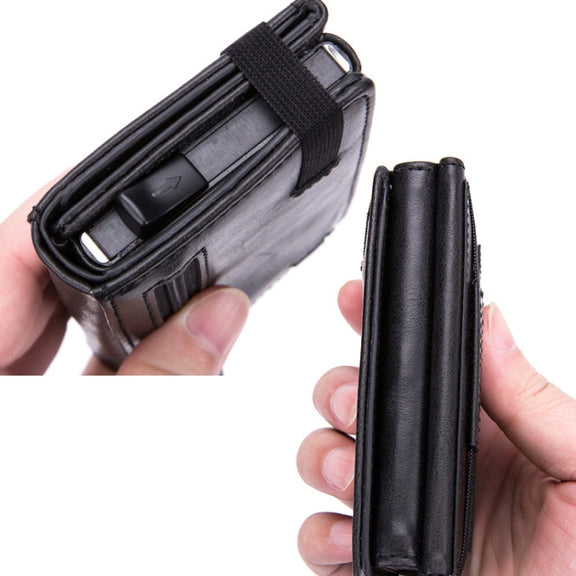 RFID Anti-Theft Aluminum Alloy Card Case(Carbon Fiber Black)