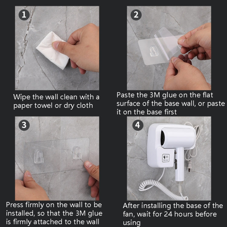 Hotel Hair Dryer Wall Mount High Power Hair Dryer Household Hair Cylinder Dryer, CN Plug(Hotel Hairdryer White)
