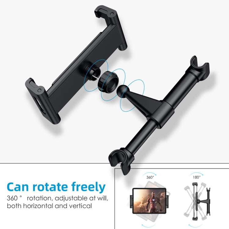 Car Seat Telescopic Bracket Car Rear Pillow Mobile Phone Bracket, Colour: 06 Upgrade Version Black