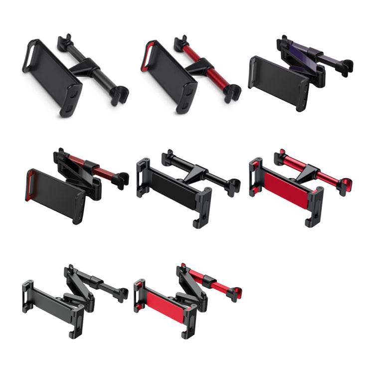 Car Seat Telescopic Bracket Car Rear Pillow Mobile Phone Bracket, Colour: 06 Upgrade Version Red