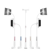 LP-6 Tablet Mobile Phone Lazy Bracket Detachable Bed Bracket, Style: Two-stage （Silver)