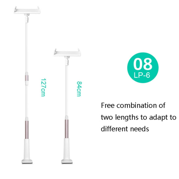 LP-6 Tablet Mobile Phone Lazy Bracket Detachable Bed Bracket, Style: Three-stage (Silver)