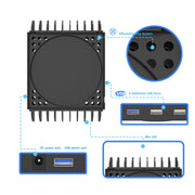 JYS X133 Multi-Function Cooling Base + Game Disc Storage For XBOXSeries X Host(Black)