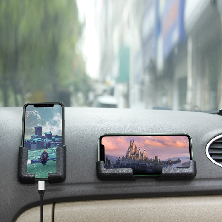 3 Pairs Car Driving Control Unit Paste Mobile Phone Holder Adjustable Width Vehicle Navigation Stand(Black)