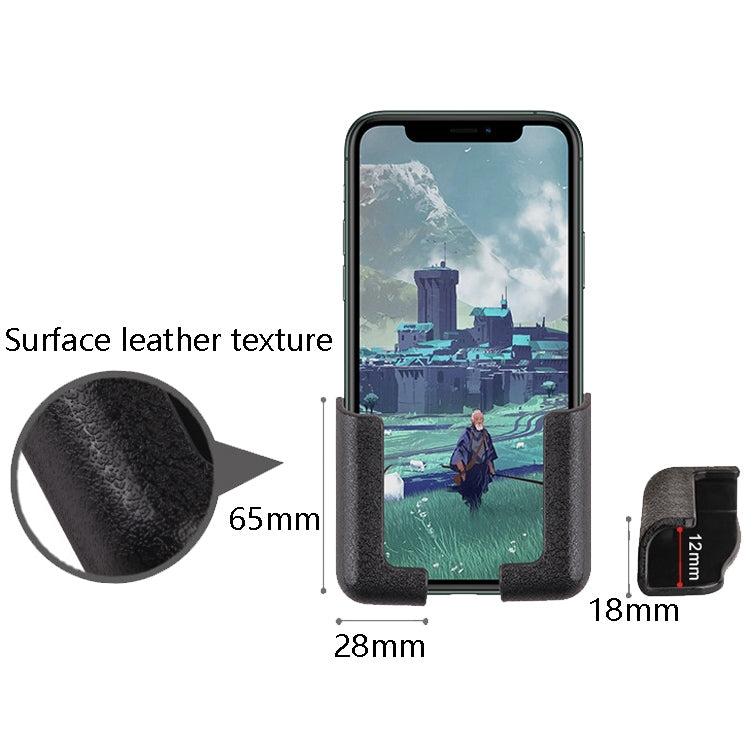 3 Pairs Car Driving Control Unit Paste Mobile Phone Holder Adjustable Width Vehicle Navigation Stand(Black)