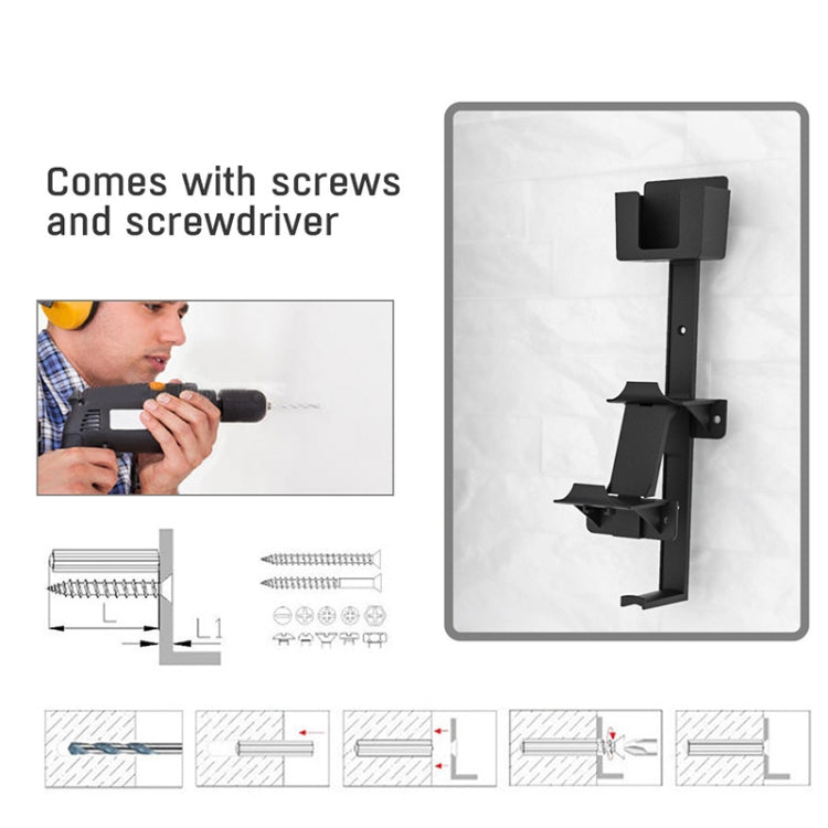 JYS P5125 Earphone / Handle / Remote Control Wall Hook For PS5 / PS4 / Xbox / Switch(Black)