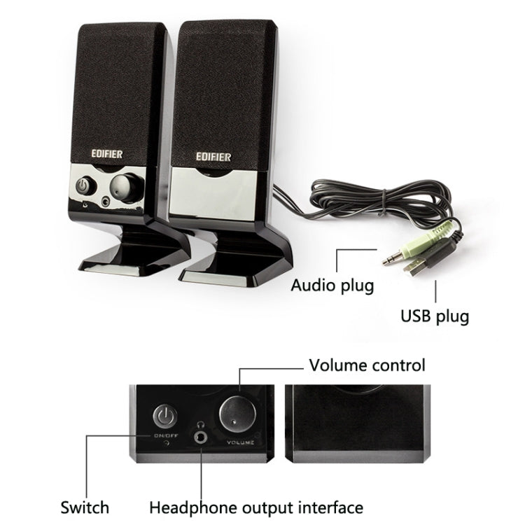 Edifier R10U Mini USB Laptop Speaker(Black)