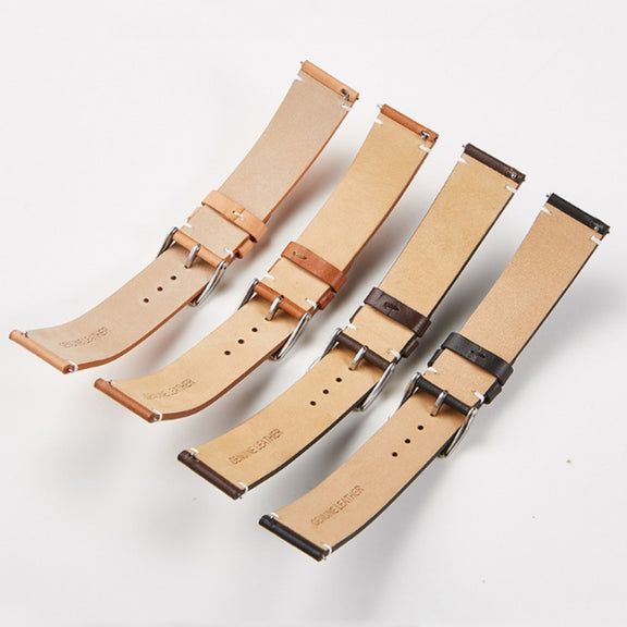 First Layer Retro Cowhide Frosted Leather Quick Release Universal Watch Band, Size��� 18mm(Khaki)