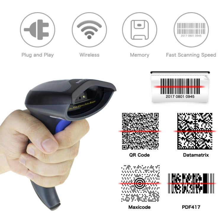 NETUM High-Precision Barcode QR Code Wireless Bluetooth Scanner, Model: Bluetooth + 2.4G + Wired