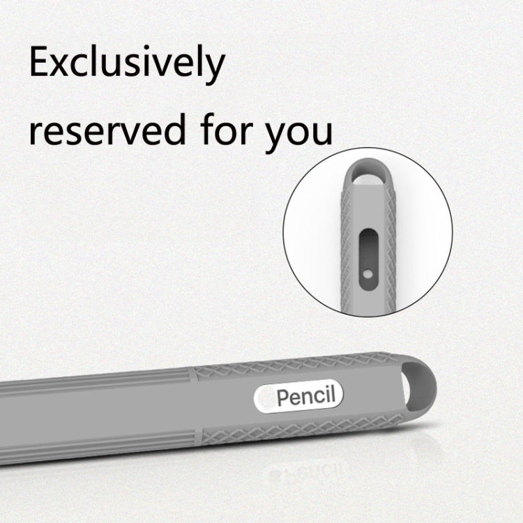 5 PCS Stylus Silicone Protective Case For Apple Pencil 2(Black)