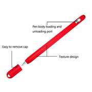 5 PCS Stylus Silicone Protective Case For Apple Pencil 2(Black)