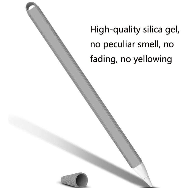 5 PCS Stylus Silicone Protective Case For Apple Pencil 2(Black)