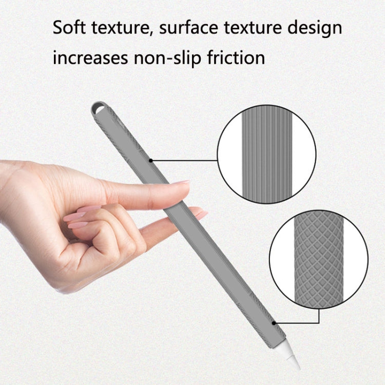 5 PCS Stylus Silicone Protective Case For Apple Pencil 2(Black)