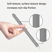 5 PCS Stylus Silicone Protective Case For Apple Pencil 2(Black)