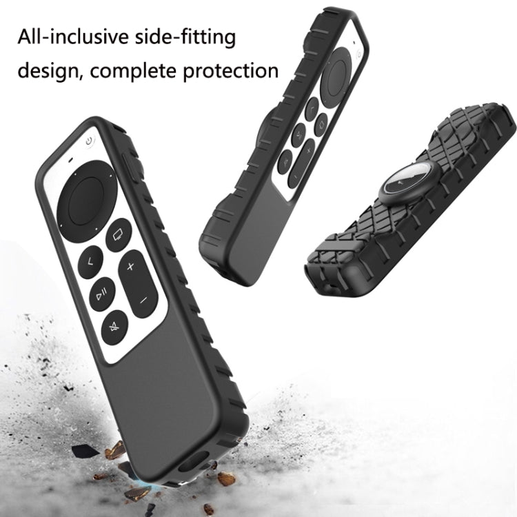2 PCS Remote Control All-Inclusive Protective Cover, Applicable Model: For Apple TV 4K(Black)