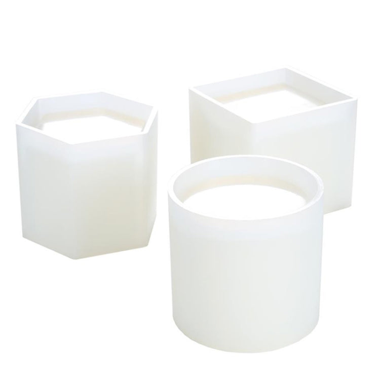 BM-02 Flower Pot Cup Pen Holder Silicone Mold(Roun)