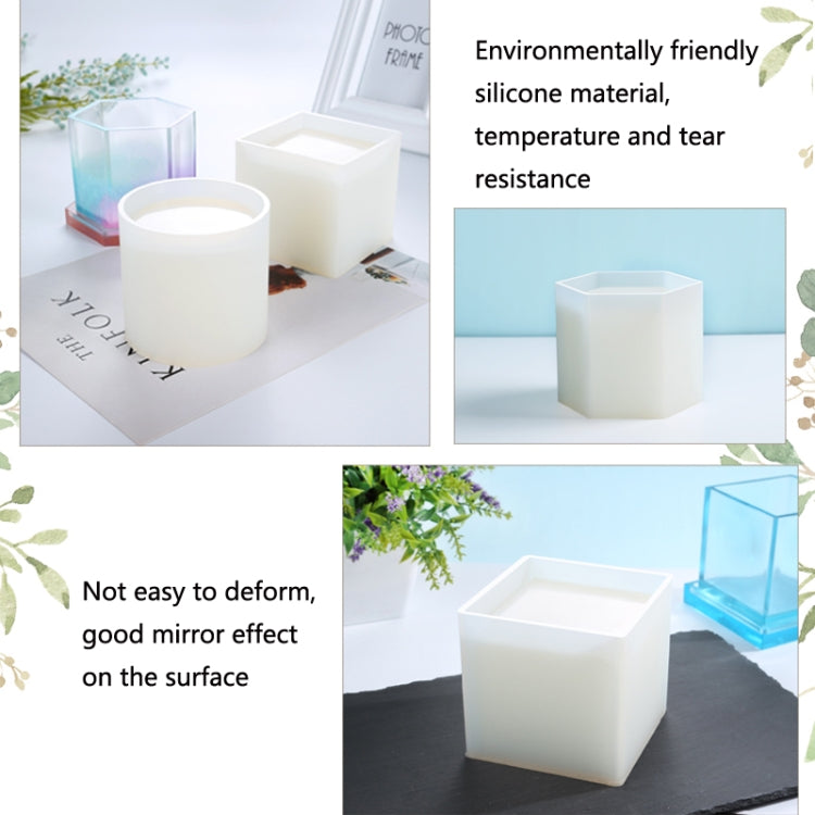 BM-02 Flower Pot Cup Pen Holder Silicone Mold(Roun)
