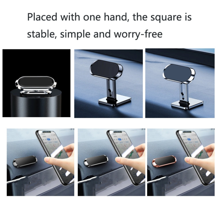 2 PCS Multifunctional Car Phone Holder Magnetic Suction Instrument Panel Navigation Suction Cup Holder, Colour: S17 Silver