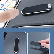 2 PCS Multifunctional Car Phone Holder Magnetic Suction Instrument Panel Navigation Suction Cup Holder, Colour: S17 Silver