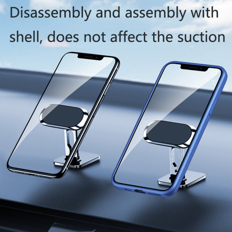 2 PCS Multifunctional Car Phone Holder Magnetic Suction Instrument Panel Navigation Suction Cup Holder, Colour: S17 Silver