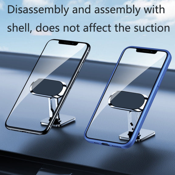 2 PCS Multifunctional Car Phone Holder Magnetic Suction Instrument Panel Navigation Suction Cup Holder, Colour: S17 Silver