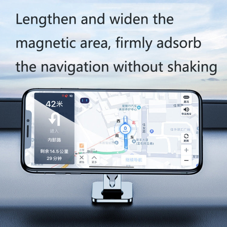 2 PCS Multifunctional Car Phone Holder Magnetic Suction Instrument Panel Navigation Suction Cup Holder, Colour: S17 Silver