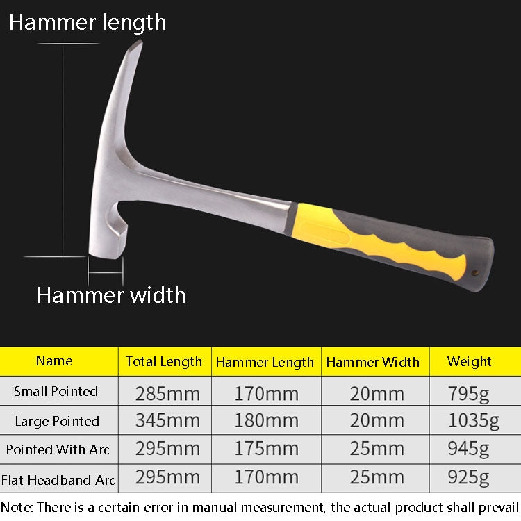 Geological Exploration Tool Multi-Function Hardware Hammer, Style: Small