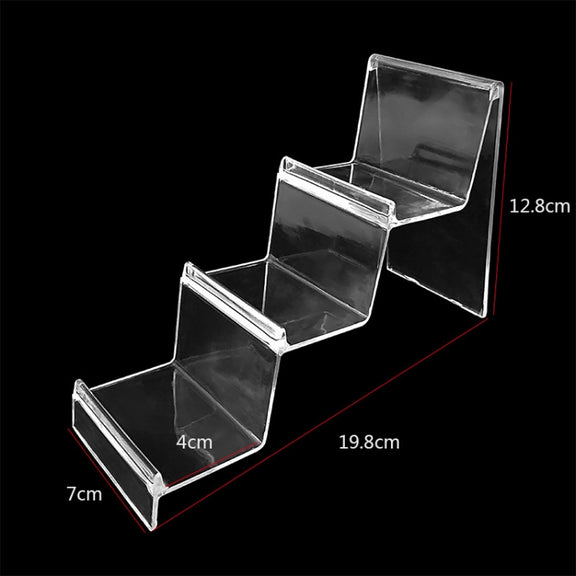 10 PCS Thickened Transparent Wallet Holder Plastic Phone Mask Display Stand Counter Display Stand,Specification: No. 3 3 Layer