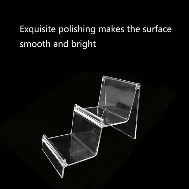 10 PCS Thickened Transparent Wallet Holder Plastic Phone Mask Display Stand Counter Display Stand,Specification: No. 3 3 Layer