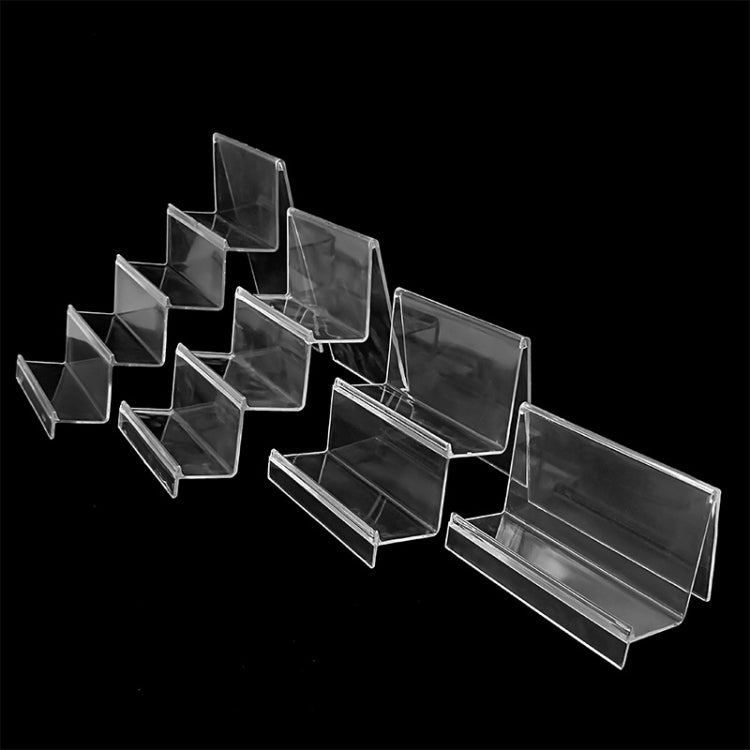 10 PCS Thickened Transparent Wallet Holder Plastic Phone Mask Display Stand Counter Display Stand,Specification: No. 4 1 Layer