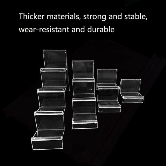 10 PCS Thickened Transparent Wallet Holder Plastic Phone Mask Display Stand Counter Display Stand,Specification: No. 4 1 Layer
