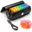 One Week Use Portable Plastic 14-Compartment Pill Box Leather Bag(14x7.5x6.5cm) - Pill Boxes by PMC TechLife | Online Shopping South Africa | PMC TechLife