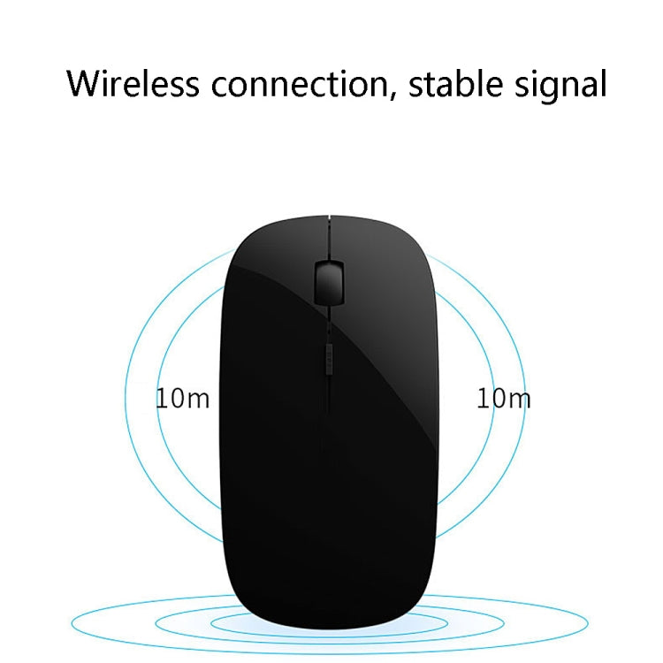 MF-822 2.4G Wireless Mouse 4 Keys Mute Office Ultra-Thin Mouse(Black)