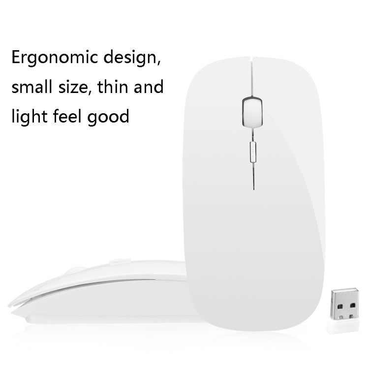 MF-822 2.4G Wireless Mouse 4 Keys Mute Office Ultra-Thin Mouse(Black)