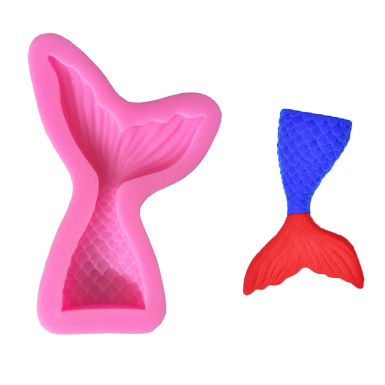 Mini Mermaid Tail Liquid Silicone Mold Fondant Baking Mold, Specification: Large (Pink) 15-94