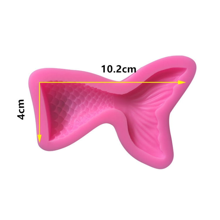 Mini Mermaid Tail Liquid Silicone Mold Fondant Baking Mold, Specification: Large (Pink) 15-94