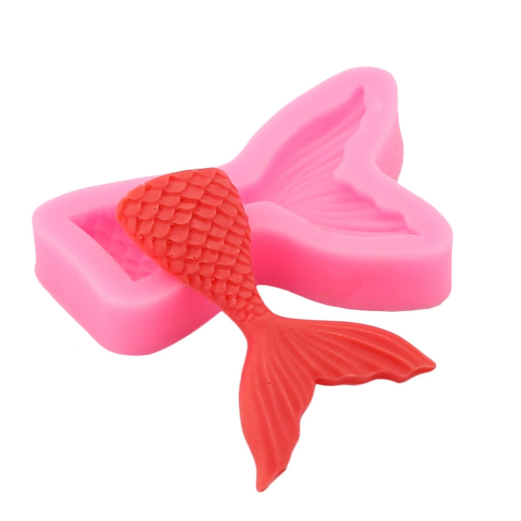 Mini Mermaid Tail Liquid Silicone Mold Fondant Baking Mold, Specification: Large (Pink) 15-94
