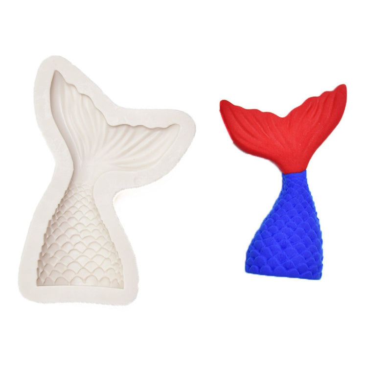 Mini Mermaid Tail Liquid Silicone Mold Fondant Baking Mold, Specification: Large (Gray) 15-94