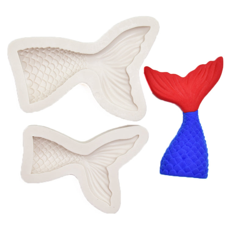 Mini Mermaid Tail Liquid Silicone Mold Fondant Baking Mold, Specification: Large (Gray) 15-94