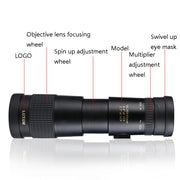 LUXUN 10-30x40 Single-Cylinder HD High-Power Telescope Mobile Phone Mini Telescope(Telescope Set)