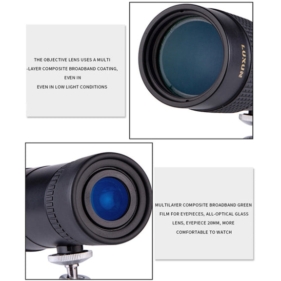 LUXUN 10-30x40 Single-Cylinder HD High-Power Telescope Mobile Phone Mini Telescope(Telescope Set)