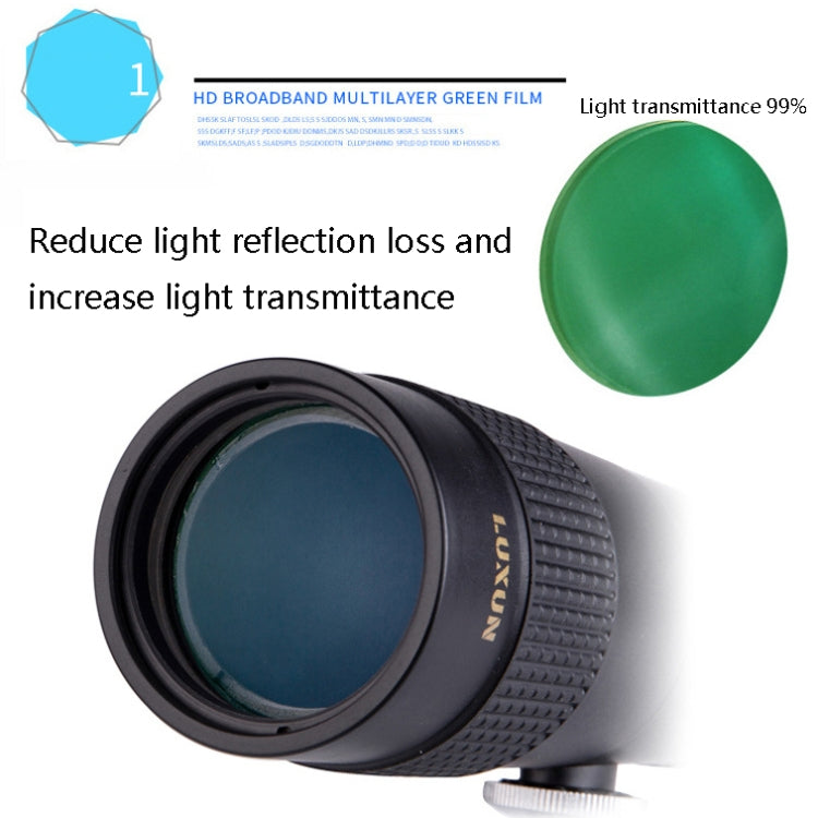 LUXUN 10-30x40 Single-Cylinder HD High-Power Telescope Mobile Phone Mini Telescope(Telescope Set)