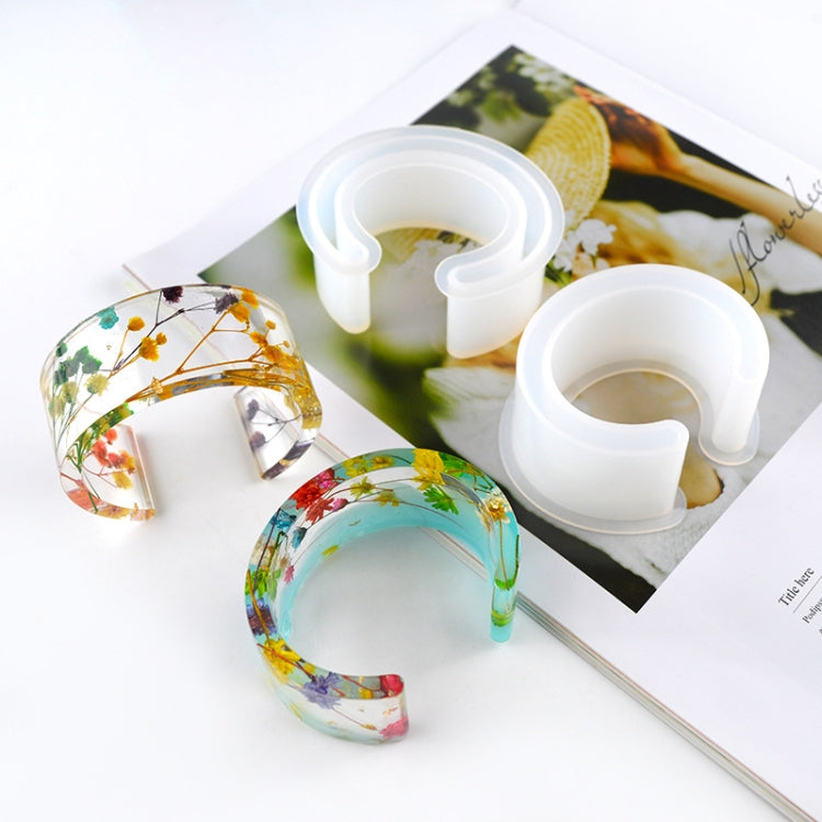 C Type Bracelet Half-Opening Mould DIY Crystal Epoxy Silicone Mould(MD1005)