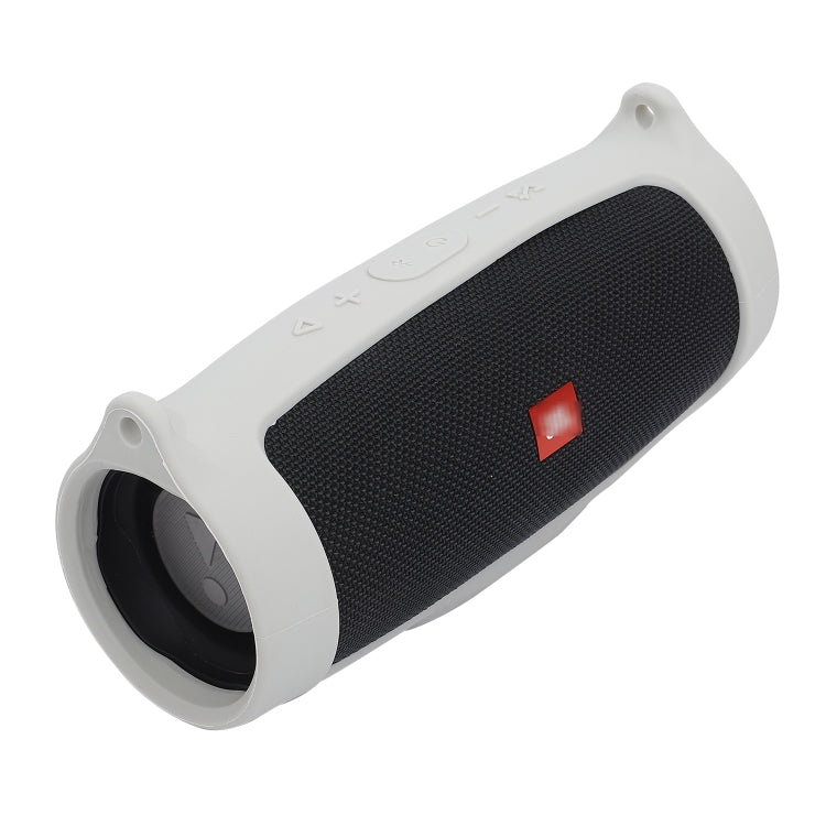 For JBL Charge 4 Bluetooth Speaker Portable Silicone Protective Cover with Shoulder Strap & Carabiner(Red)