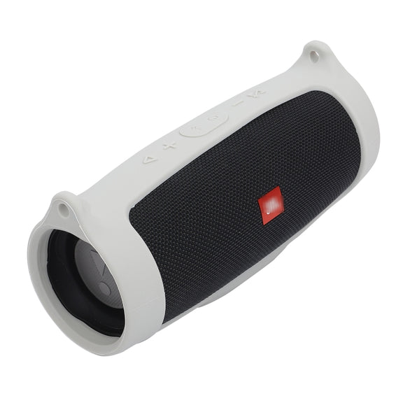 For JBL Charge 4 Bluetooth Speaker Portable Silicone Protective Cover with Shoulder Strap & Carabiner(Red)
