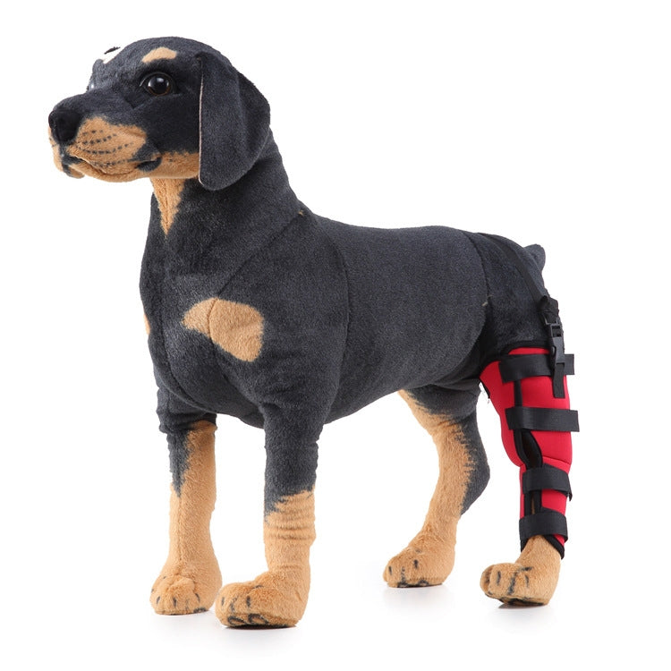HJ19 Pet Surgery Rehabilitation Back Leg Protector Walking Aids, Size: S(Red Left Back Leg)