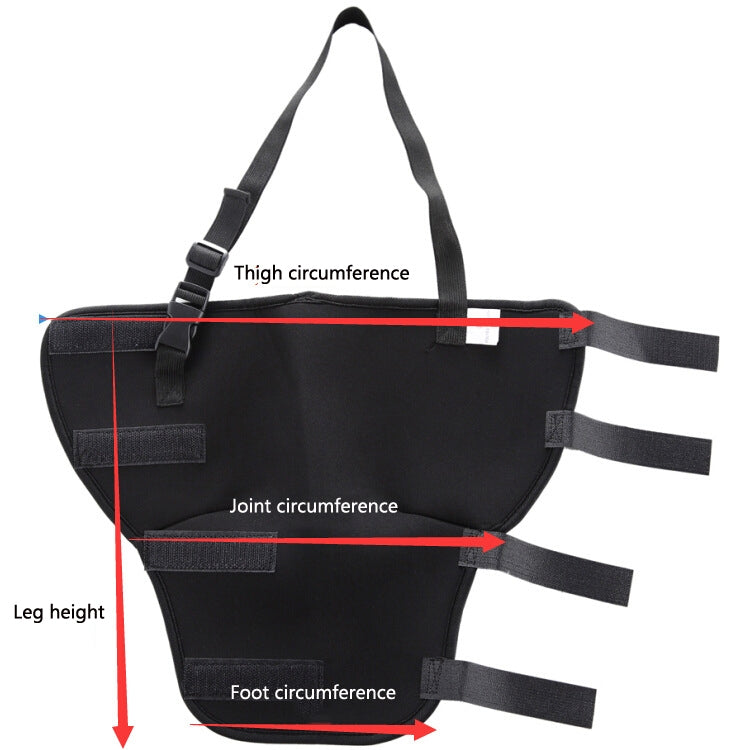 HJ19 Pet Surgery Rehabilitation Back Leg Protector Walking Aids, Size: M(Black Left Back Leg)
