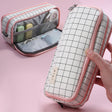 Angoo Double-Open Multi-Layer Stationery Pencil Case Multifunctional Cosmetic Bag(Palm Black And White) - Pen Holder by Angpoo | Online Shopping South Africa | PMC TechLife | Buy Now Pay Later Mobicred