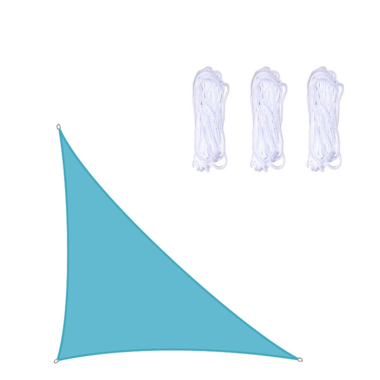 Triangle Outdoor Garden Sunshade Sail Water-resistant Anti-UV Canopy, Size: 5m x 5m x 7.1m(Lake Blue)